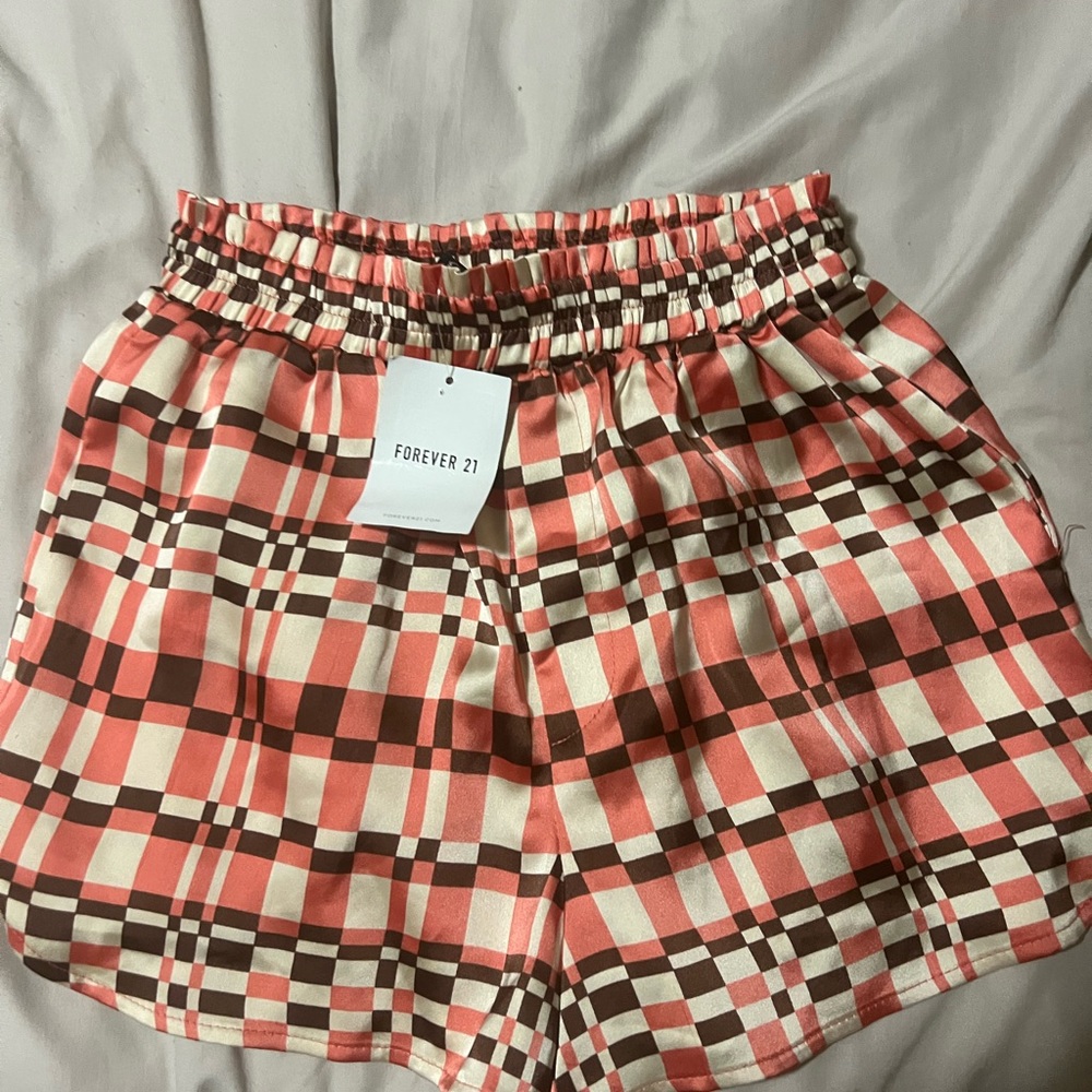 Forever 21 satin printed dress shorts